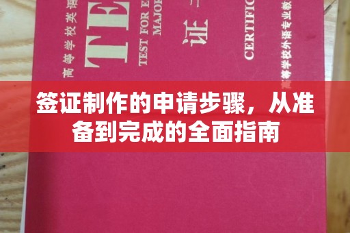 滁州签证制作的申请步骤，从准备到完成的全面指南